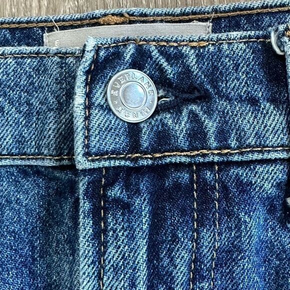 Everlane The Reconstructed Skirt Distressed Denim Mini Skirt Size 29 - Picture 4 of 8